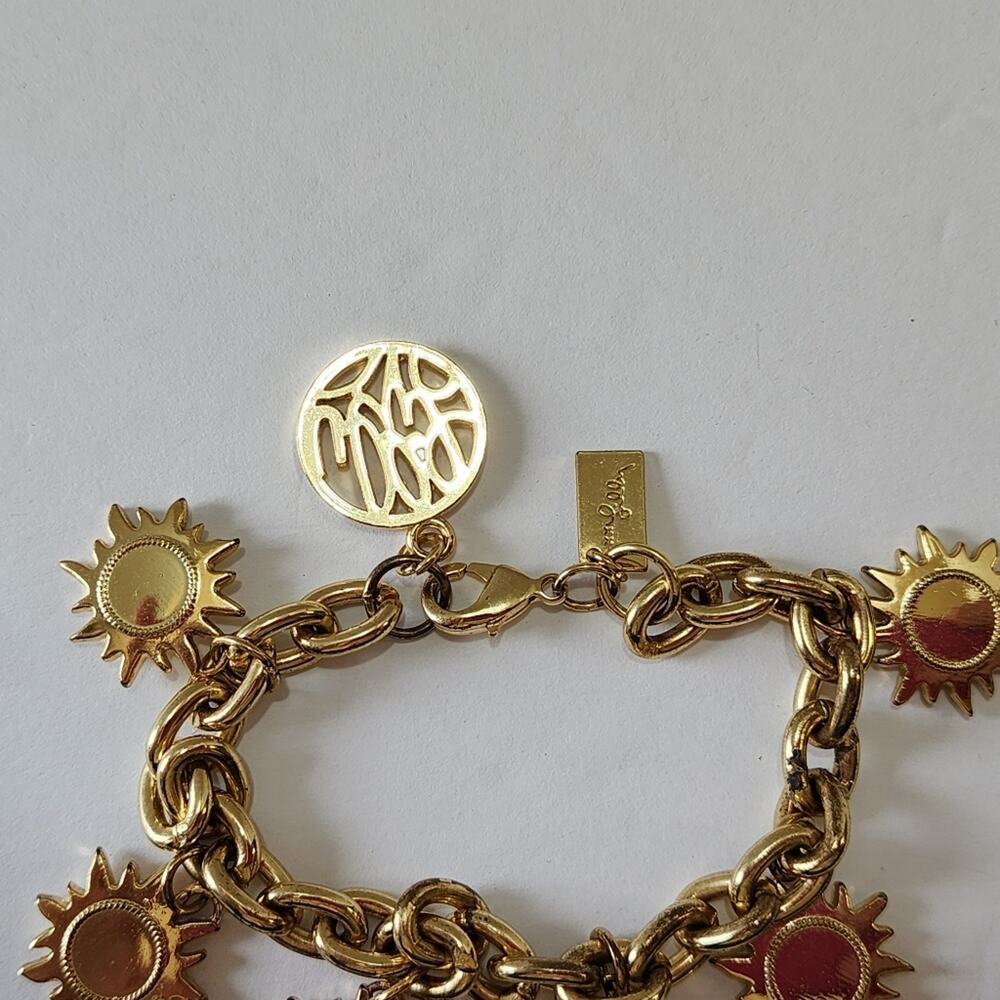 Lily pulitzer Gold Tone Sun‎ Charm Bracelet - Picture 4 of 4